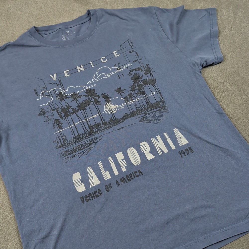 Unbranded Size M Venice California Graphic T-Shirt Mens Blue Short Sleeve Tee
